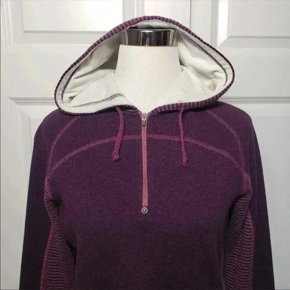 PrAna Wool Blend Purple Stripe Sweater Size Small​​ - Picture 7 of 10